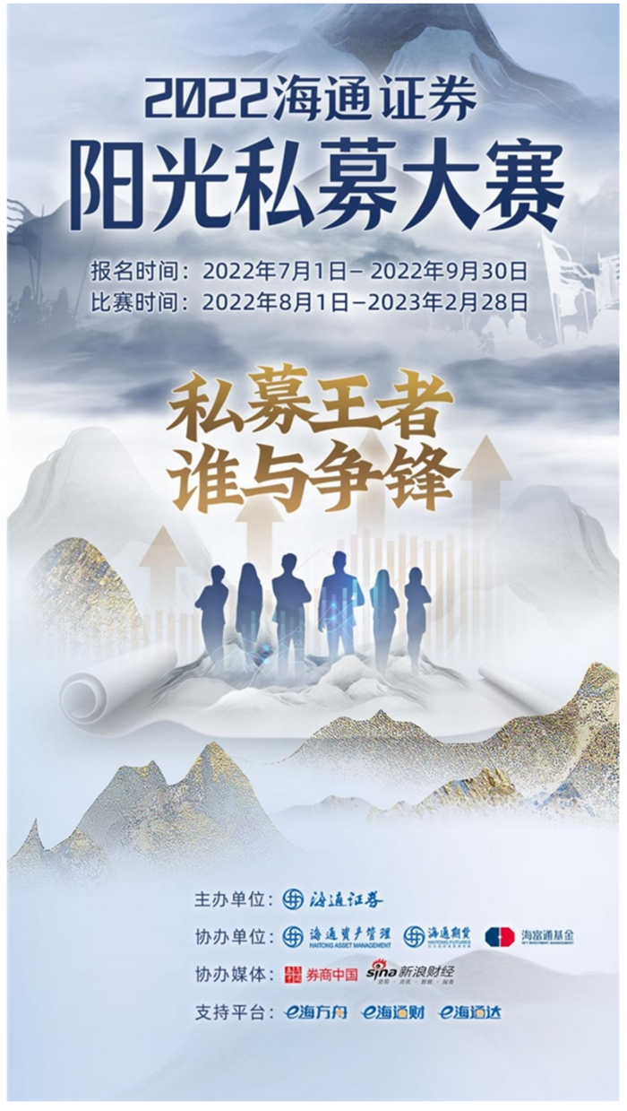 尋找私募行業(yè)“千里馬” ,“海通證券 2022陽光私募大賽”即將啟動